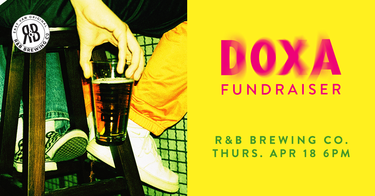 DOXA Fundraiser | R&B Brewing Co. Thurs. April 18 6pm