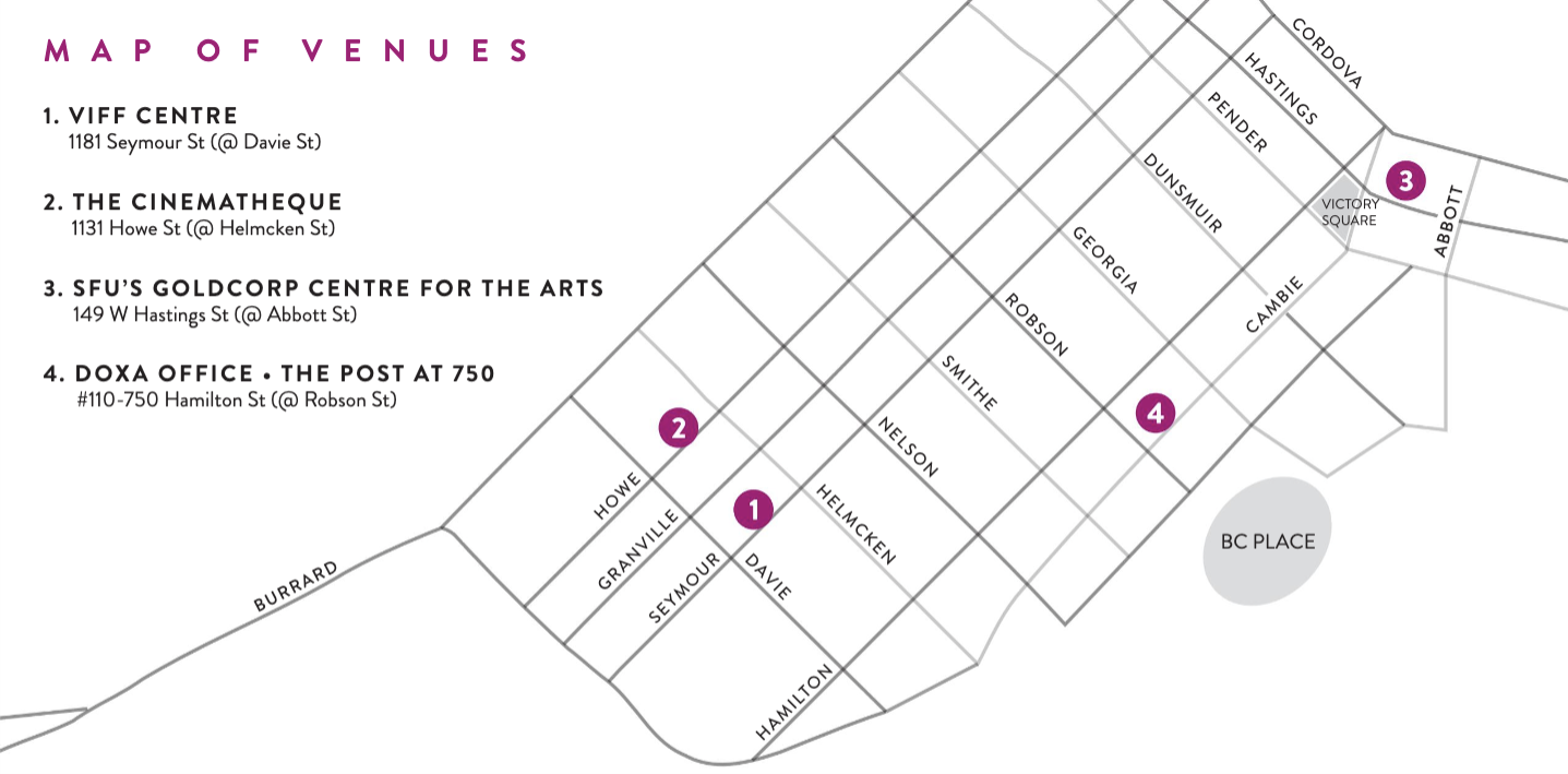 DOXA 2024 Map of Venues