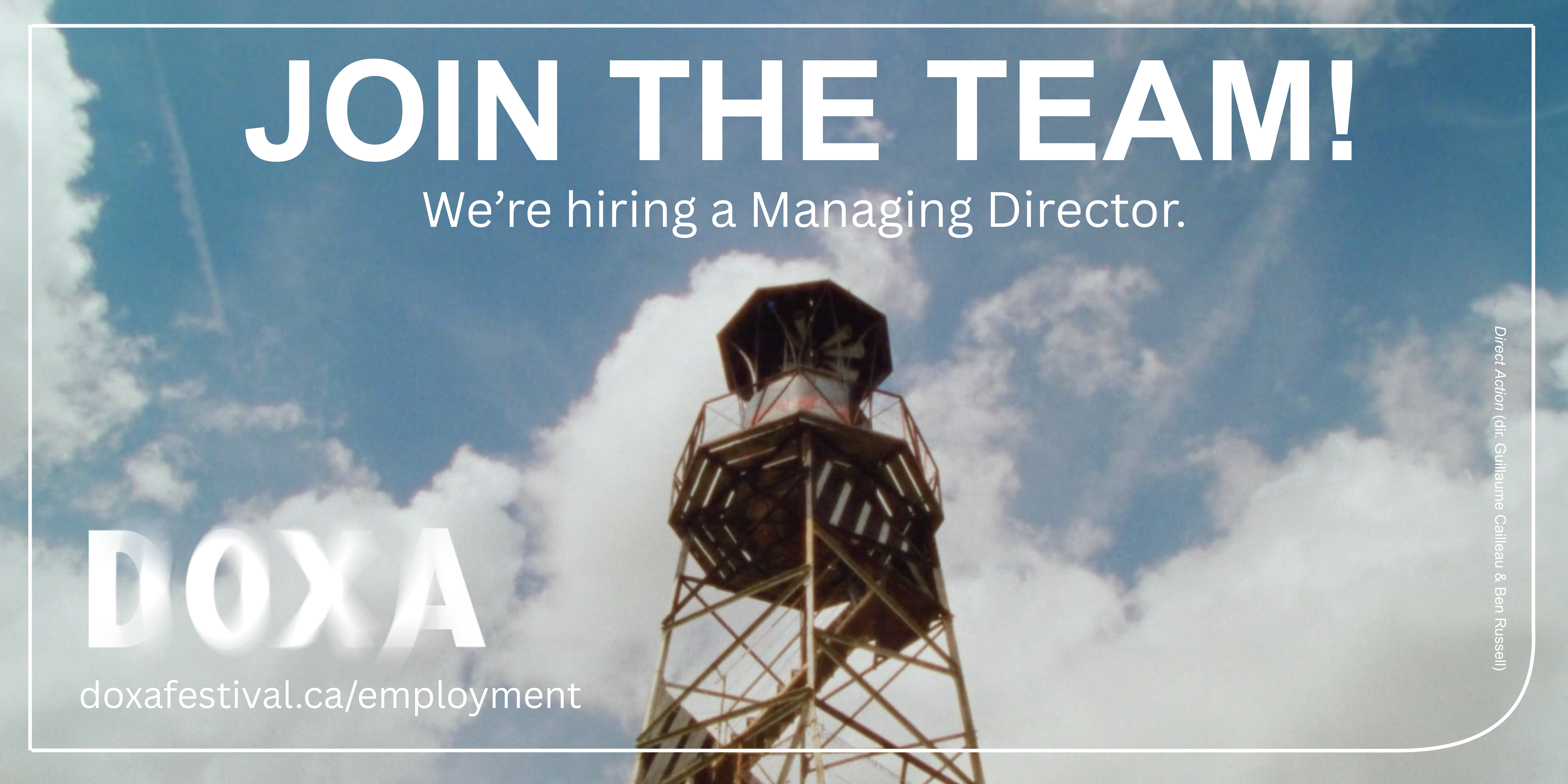 Join the team! We're hiring a Managing Director. DOXA 2025